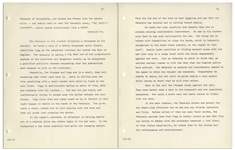 Moe Howard's Script Treatment for ''The Three Stooges Go Around the World in a Daze'', With Working Title ''The Three Stooges Go Around the World on Eighty Cents'' -- 68pp., Very Good Plus